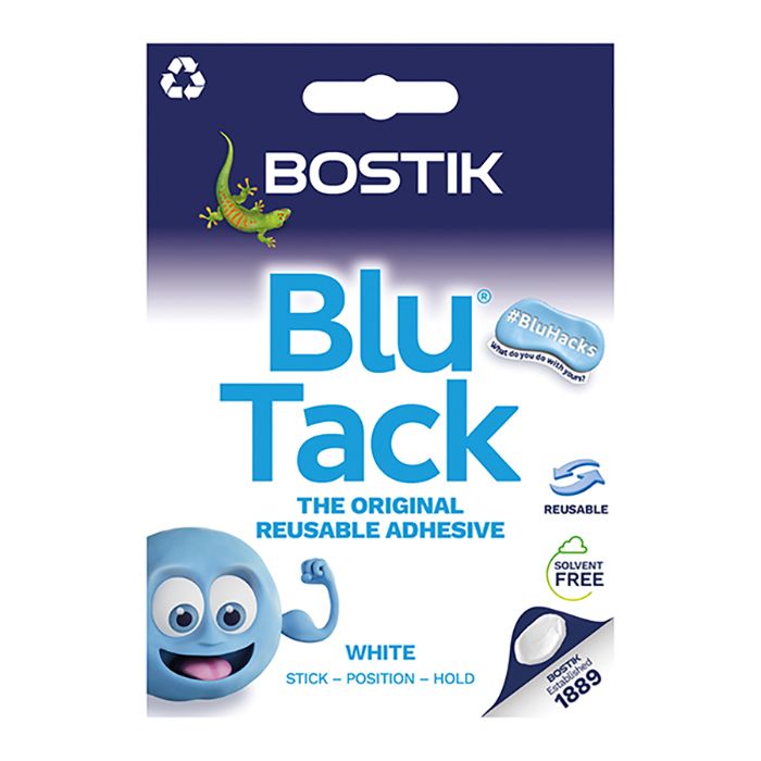  Bostik Blu Tack, Multipurpose Reusable Adhesive, Clean