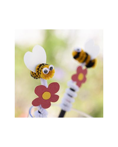 Honey bee pen toppers
