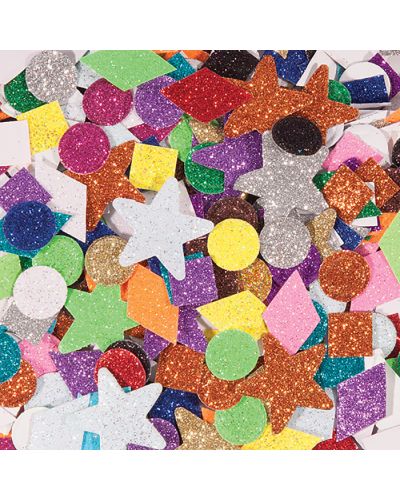 Assorted glitter shapes