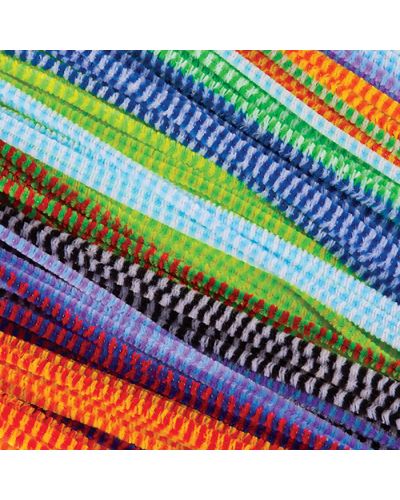 Stripey chenille jumbo pipecleaners