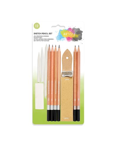 Graphite sketching pencil set