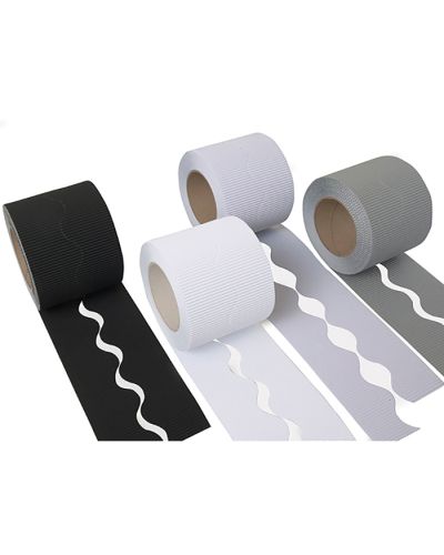 Monochrome corrugated border rolls
