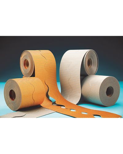 Metallic corrugated border rolls