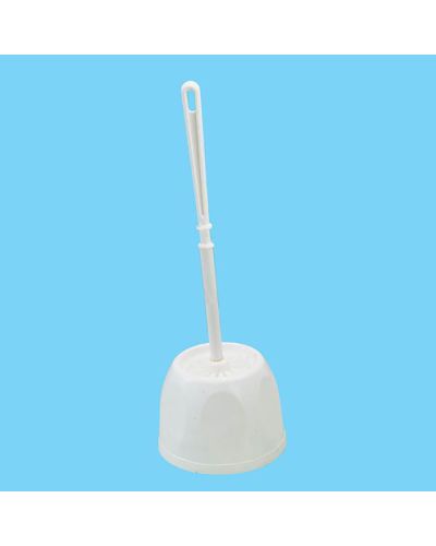 Lavatory brush with open holder