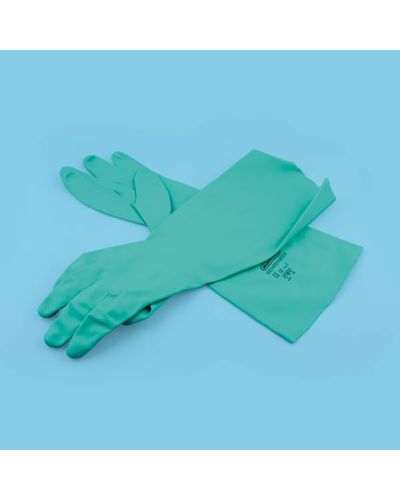 Long nitrile household gloves