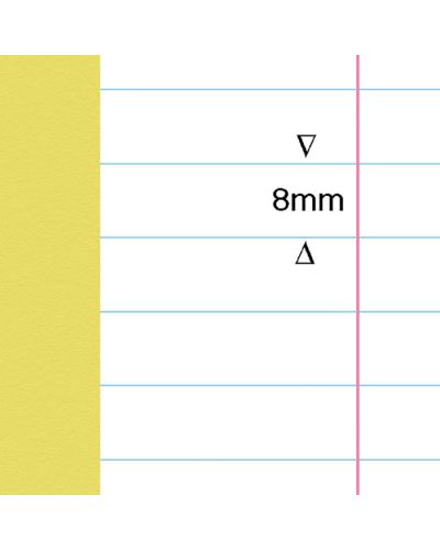 8" x 6.5" exercise books yellow 8mm lines and margin