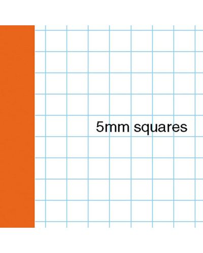 9" x 7" exercise books orange 5mm squares