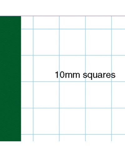 A4 exercise books dark green 10mm squares