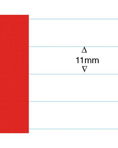 5.25" x 6.5" exercise books red 11mm lines