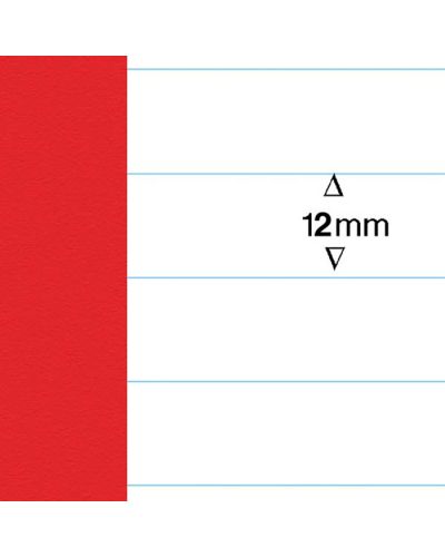 A4+ exercise book red 12mm lines