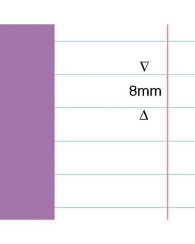 9" x 7" exercise books purple 8mm lines and margin