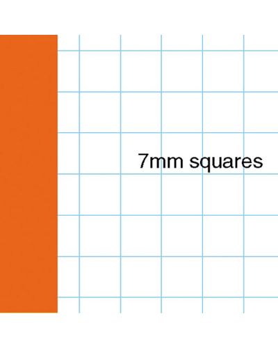 9" x 7" exercise books orange 7mm squares