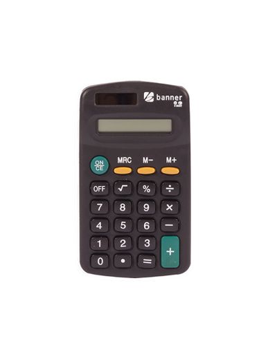 Banner 8 digit pocket calculator