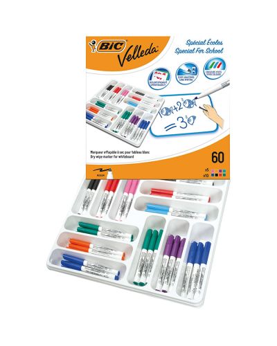 Bic Velleda 1741 whiteboard pens, assorted colours