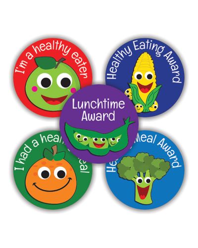 Healthy eating stickers
