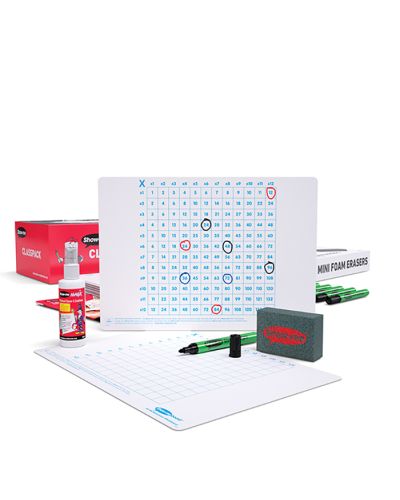 Show-Me multiplication drywipe boards