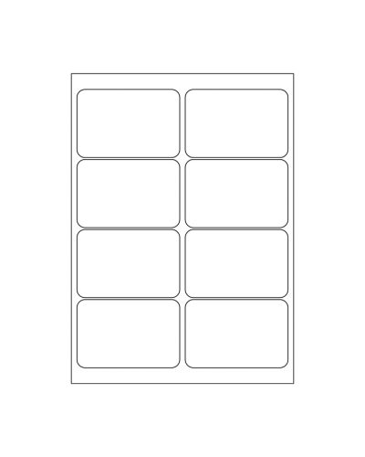 Round cornered labels 8 per sheet
