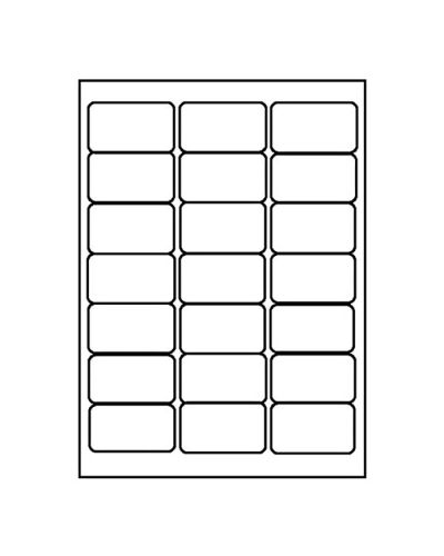 Round cornered labels 21 per sheet