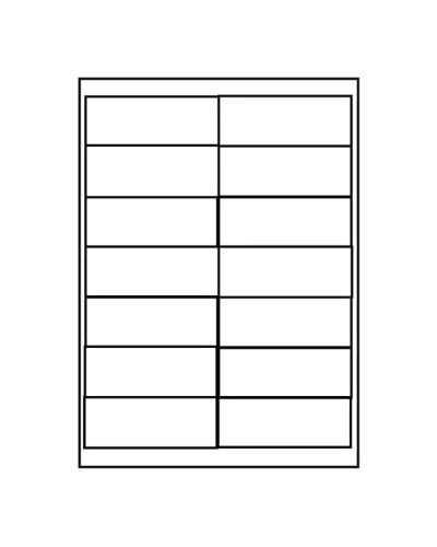 Square cut labels 14 per sheet