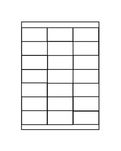 Square cut labels 21 per sheet