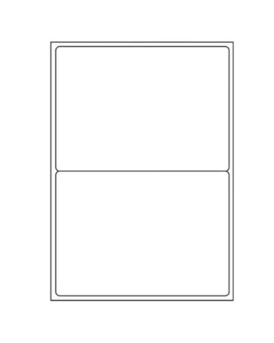 Round cornered labels 2 per sheet