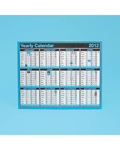 Year-to-view calendar