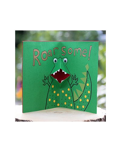 Roarsome pop-up dinosaur card