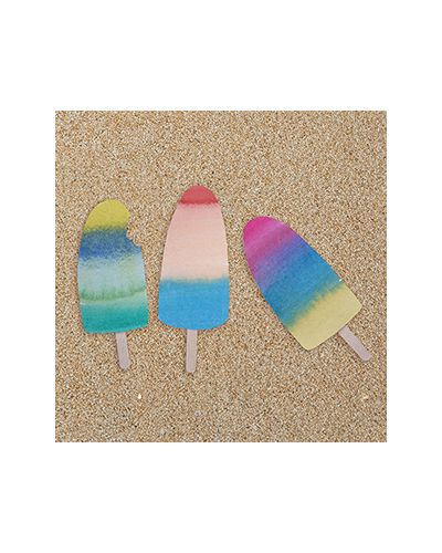 Ice lolly shaped paper bookmarks