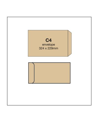 C4 recycled board back envelope