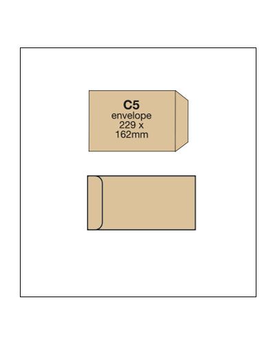 C5 recycled manilla self seal envelope pack of 500