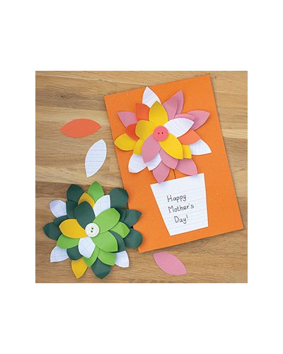 Mother's Day flower cards made from recycled card and paper