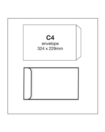 C4 recycled white self seal envelope pack of 250