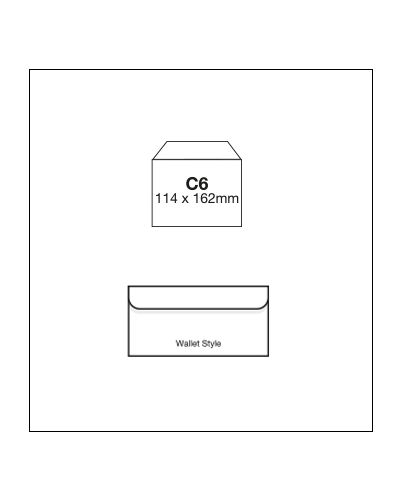 C6 white self seal envelope box of 1000
