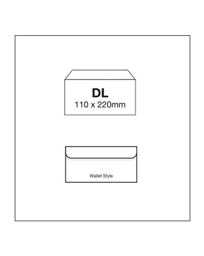 DL recycled white self seal envelope pack of 500