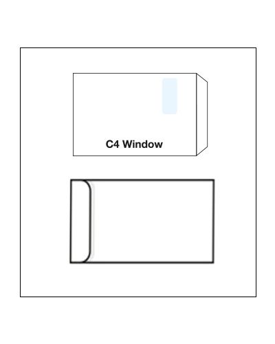 C4 window white self seal envelope pack of 250