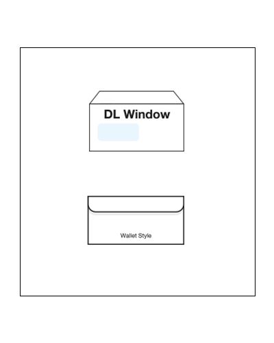 DL window white self seal envelope pack of 1000