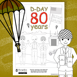 Colour in D-Day poster