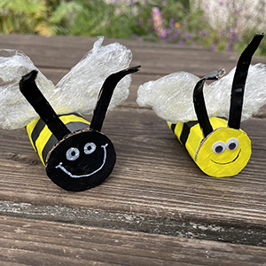 Recycled packaging bumblebee craft