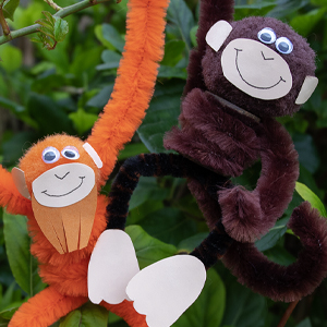 Jungle friends monkey craft