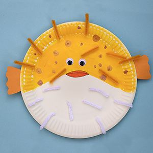 Paper plate puffer fish